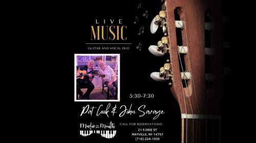 Live Music Guitar and Vocal Duo Pat Cook and John Savage Music for Your Mouth