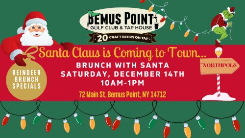 Santa is Coming to Town Brunch with Santa Bemus Point Golf Club and Tap House