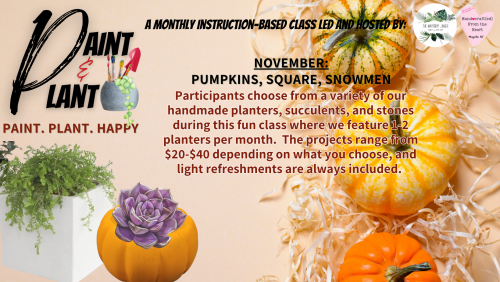 Paint and Plant November Handcrafted From the Heart