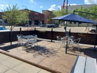 DINE 4 Below Haggy's Bar and Grill outdoor seating parklet