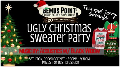 Ugly Christmas Sweater Party Bemus Point Golf Club and Tap House 2024