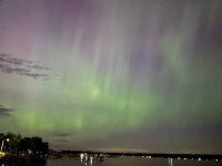 Northern lights green Chautauqua Lake fro Lakefront Cottages