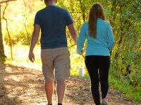 Audubon Community Nature Center couple walking trail