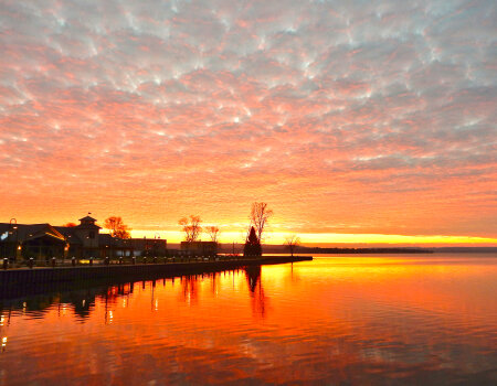 M McVinney Harbor Hotel Chautauqua Lake Sunset