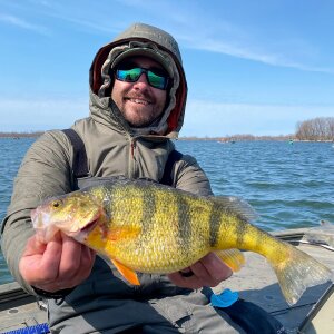 Brock Windoft with Lake Erie perch