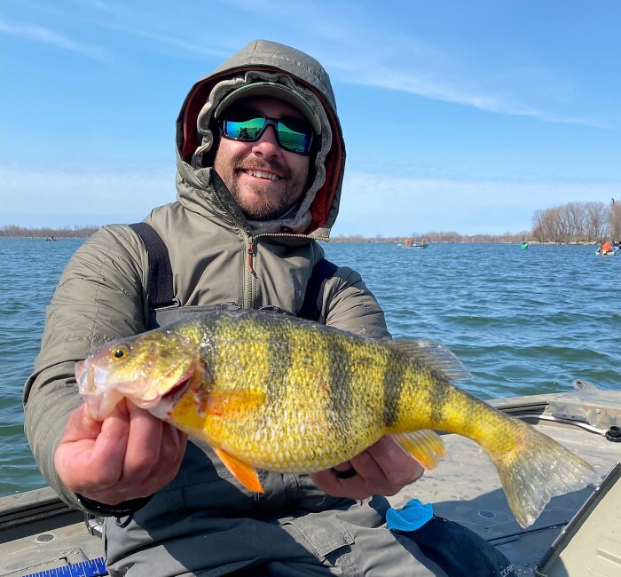 Brock Windoft with Lake Erie perch