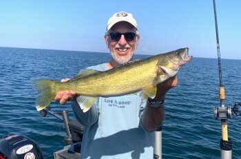 Dave Figura fishing Lake Erie