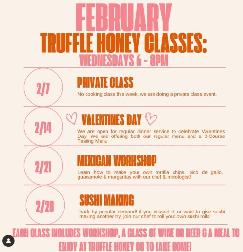 February Truffle Honey Classes