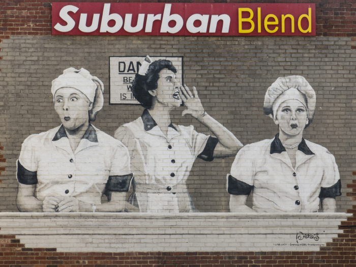 I Love Lucy "Job Switching" Mural in Jamestown, NY