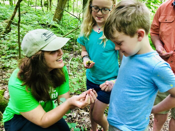 Learning about native plants at Long Point State Park