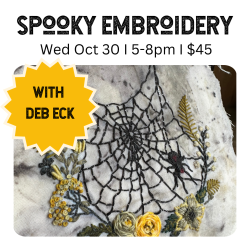 Spooky Embroidery Wednesday October 30 with Deb Eck